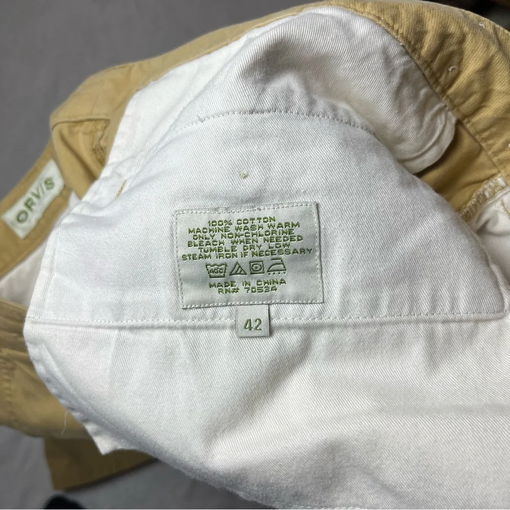 Orvis Men's Ultimate Khakis Twill Plain Front Pants size 42 - Picture 10 of 10